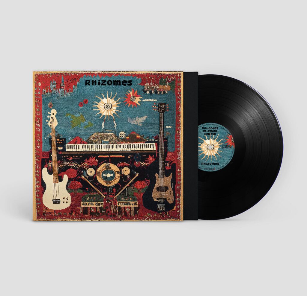 Rhizomes EP maxi 45T vinyle 6 titres tapis pochette recto musique groupe rock indie