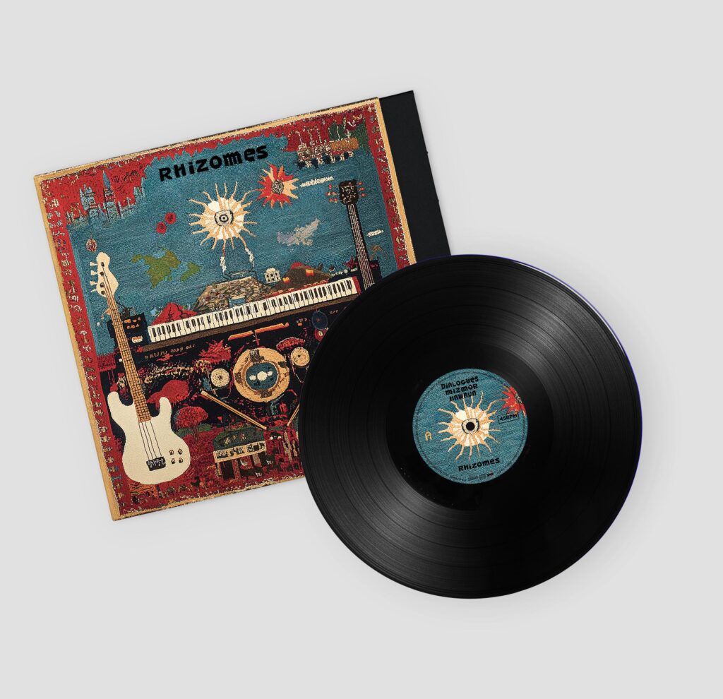 Rhizomes EP maxi 45T vinyle 6 titres tapis pochette recto alt musique groupe rock indie