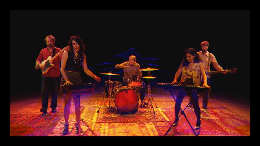 musique band groupe basse batterie photo synthétiseurs guitare élecrique scène live rhizomes rock indie